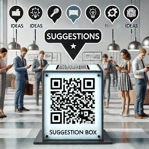 Image representing title 'QR Code Suggestion Box'