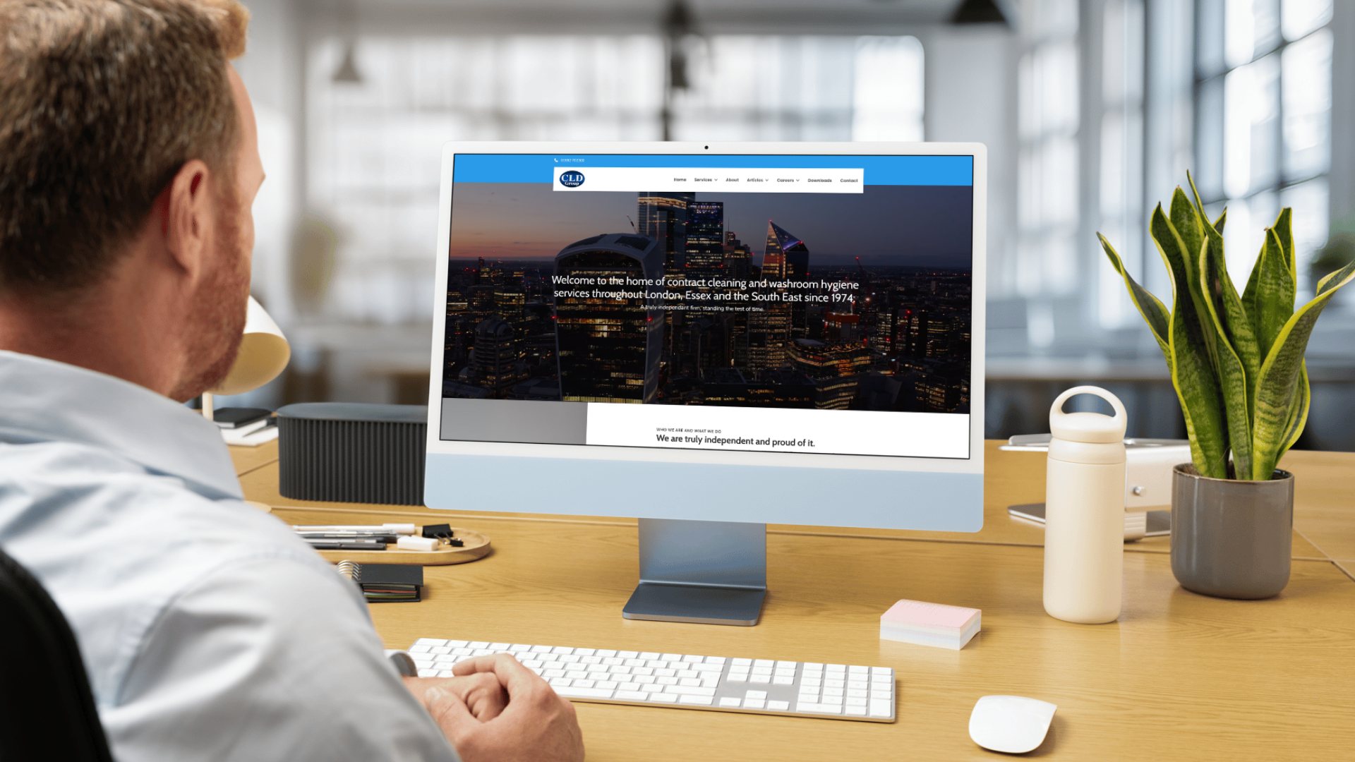 Client headshot in wide format used in CLD Services branding