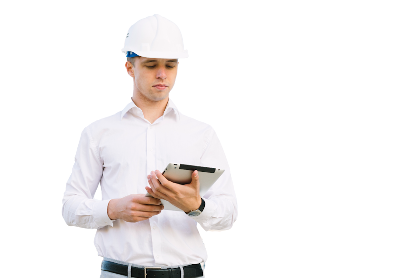 Man Using Bangl for COSHH, RAMS & SDS Compliance